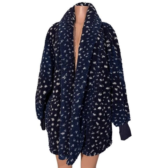 BumbleBella by Jill Martin Sherpa Shawl Collar Button Lounger Size: XL/1X Pet - Picture 2 of 6